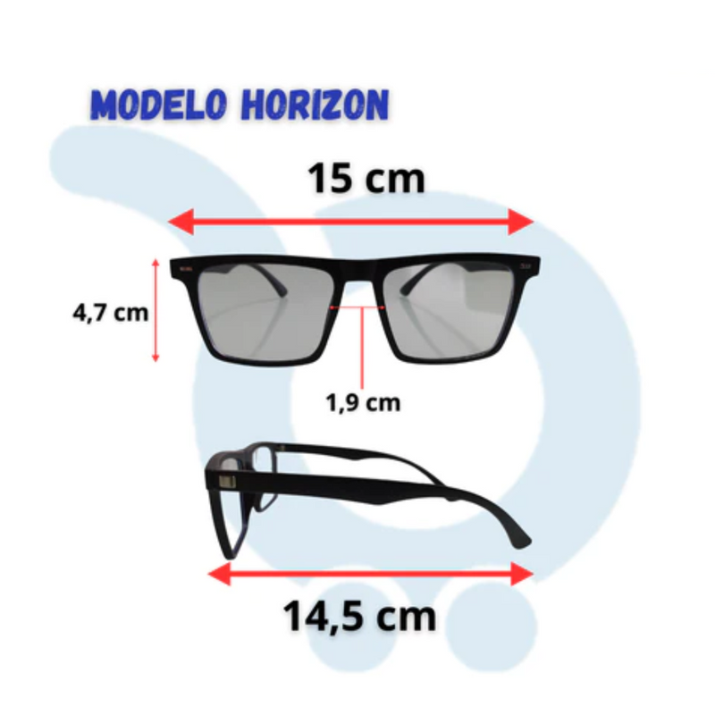 Óculos de Sol Multicor 6 em 1 MODELO HORIZON
