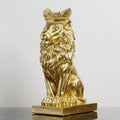 Escultura Leão com Coroa