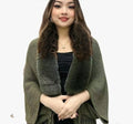 Casaco de Luxo Echarpe - Moda Inverno - lojascarmar® - preto